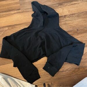 Urban Outfitters Black Cropped Hoodie